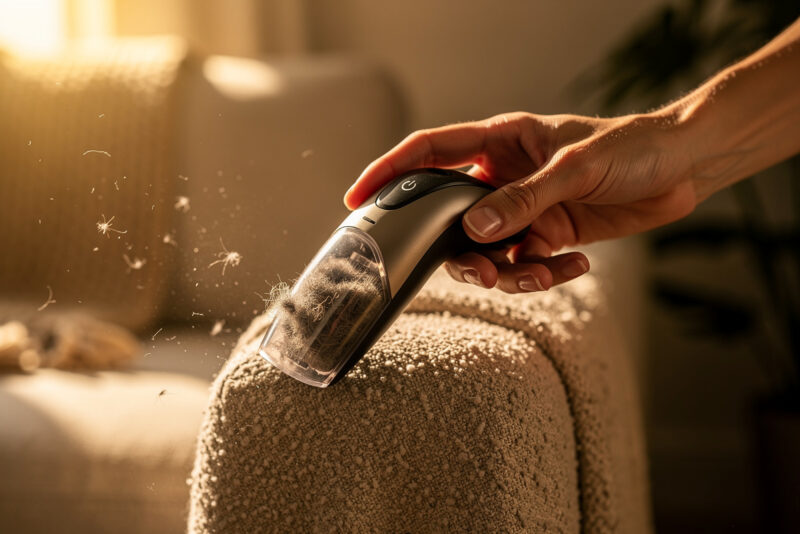 Comment enlever les bouloches sur un canapé en tissu ?