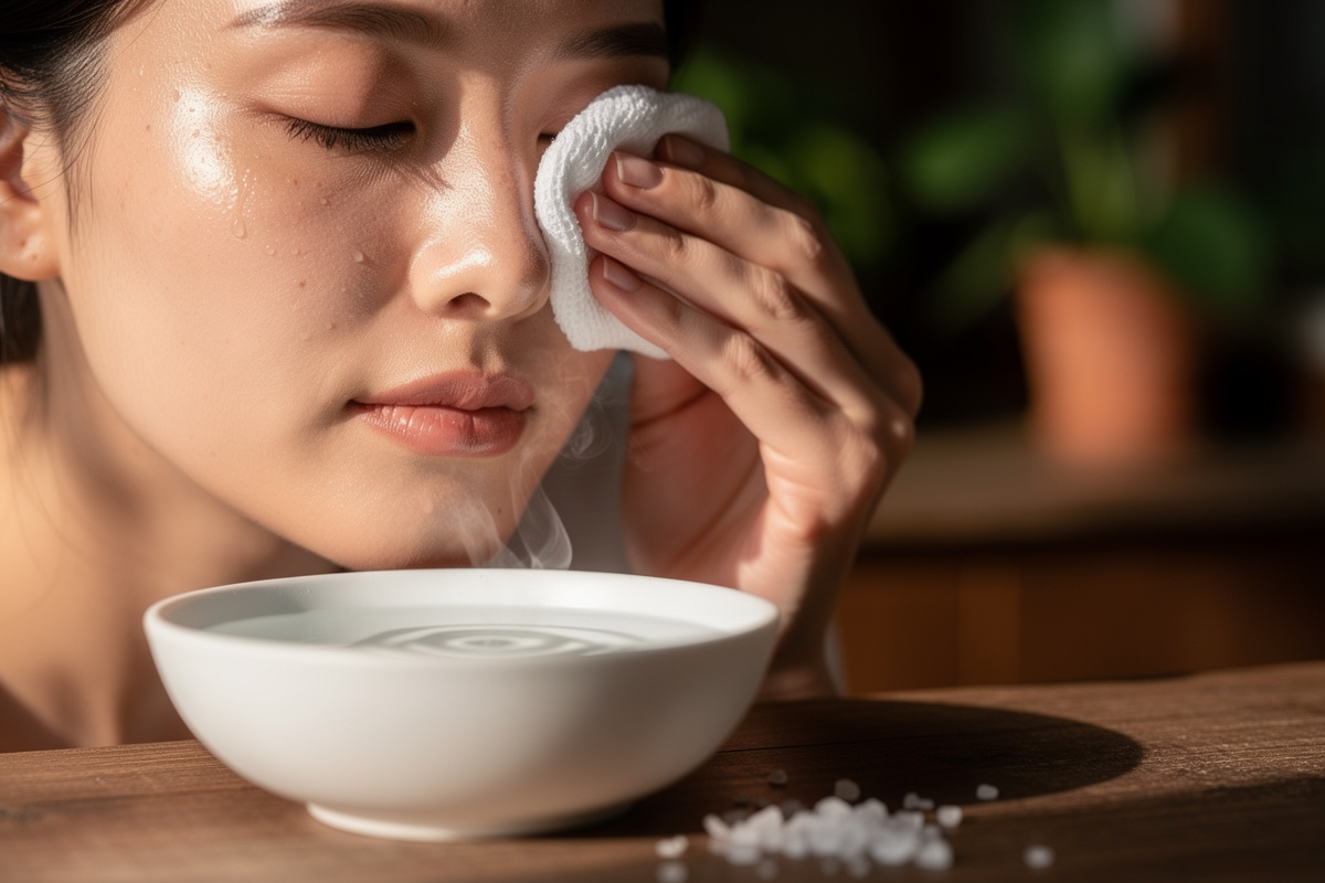 Comment faire une compresse d’eau salée pour dégonfler un œil ?