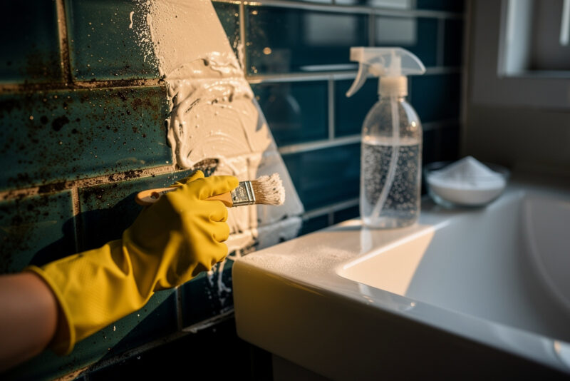 Comment nettoyer les joints de la salle de bain au percarbonate ?