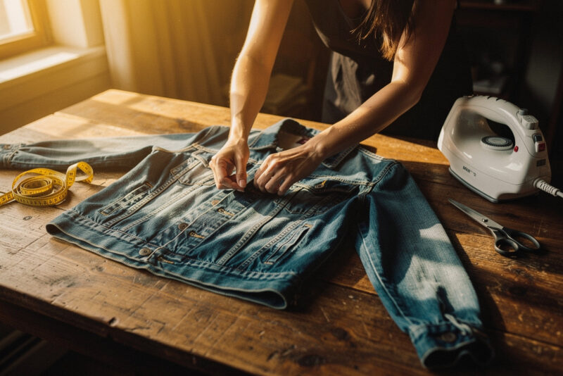 Comment rétrécir une veste en jean trop grande ?