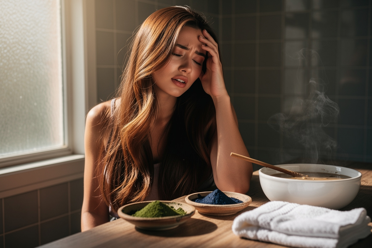 Maux de tête après coloration végétale : causes et solutions
