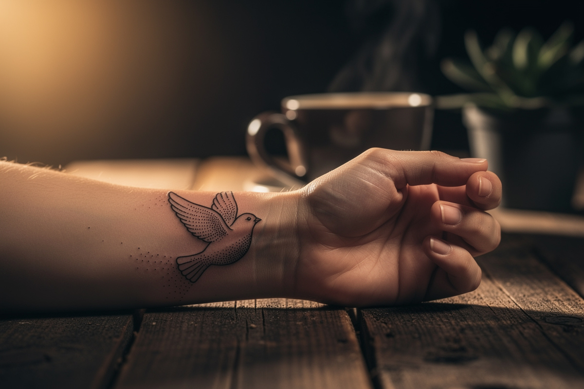 Tatouage colombe de la paix au poignet : mon retour d’expérience