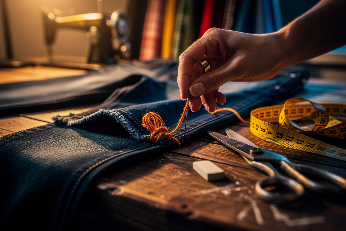 Comment retoucher un jean soi-même : guide complet pas à pas